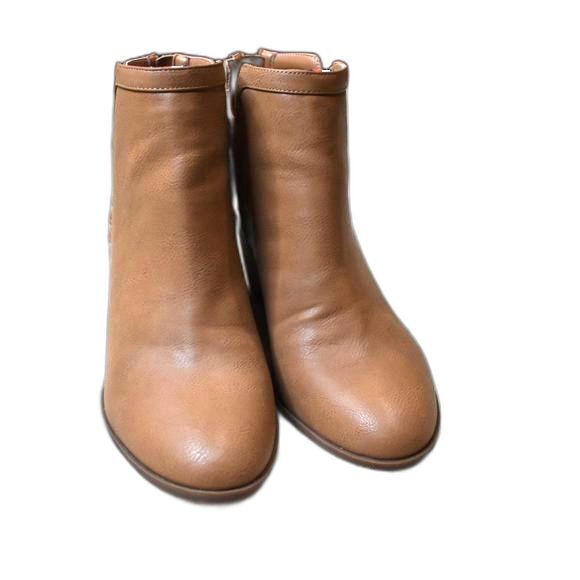 Tommy Hilfiger Brown Stacked Heel Ankle Boots Women’s 9.5 Almond Toe Zip - Picture 7 of 12